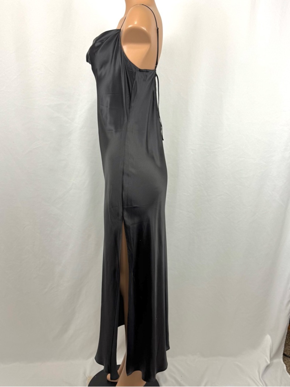 Y2K Victoria's Secret Silk Black Draped Bias Cut
Vintage Maxi Gown Slip Dress L - Picture 8 of 15